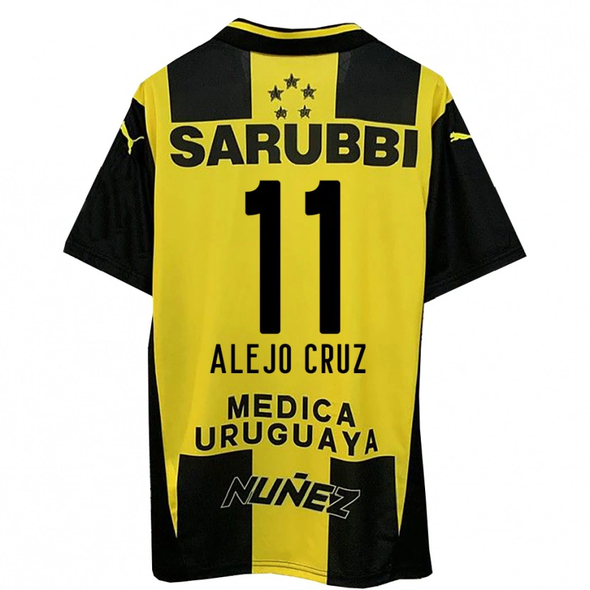 Danxen Hombre Camiseta Alejo Cruz #11 Amarillo Negro 1ª Equipación 2025/26 La Camisa