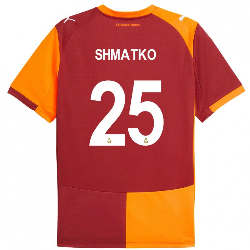 Danxen Hombre Camiseta Lyubov Shmatko #25 Rojo Naranja 1ª Equipación 2025/26 La Camisa