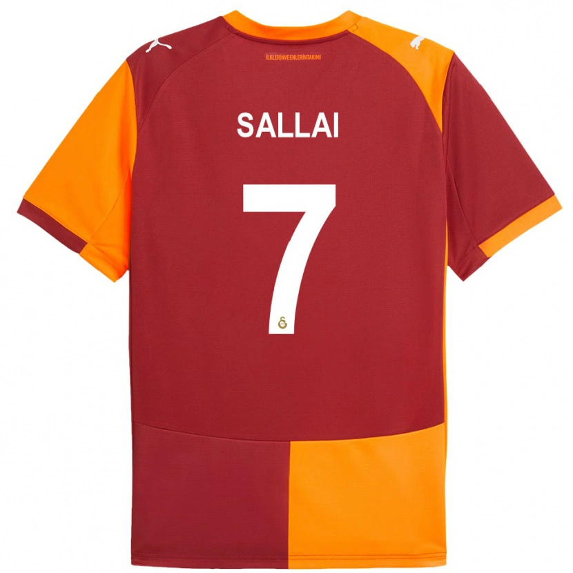 Danxen Hombre Camiseta Roland Sallai #7 Rojo Naranja 1ª Equipación 2025/26 La Camisa