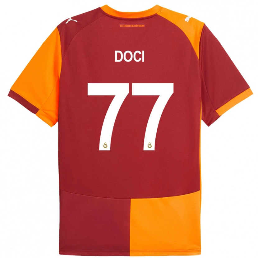 Danxen Hombre Camiseta Megi Doci #77 Rojo Naranja 1ª Equipación 2025/26 La Camisa