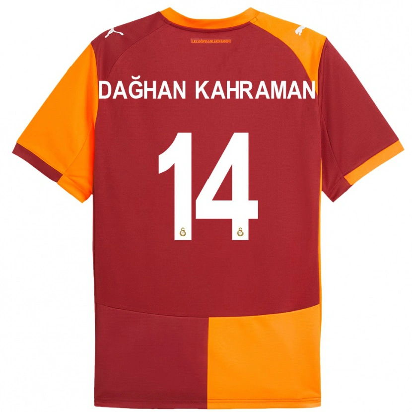 Danxen Hombre Camiseta Yusuf Dağhan Kahraman #14 Rojo Naranja 1ª Equipación 2025/26 La Camisa