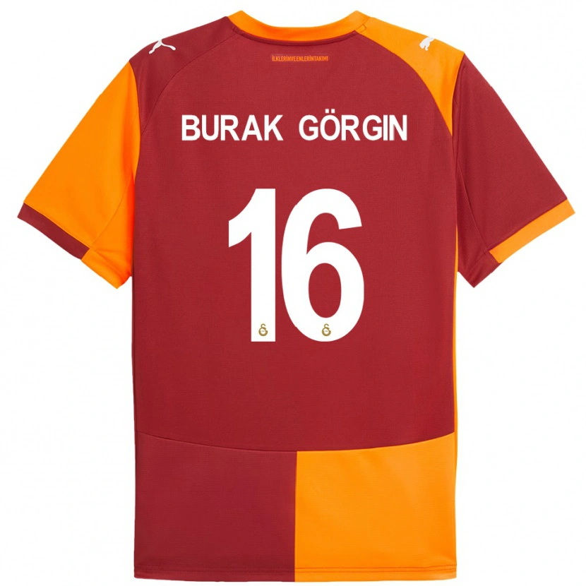 Danxen Hombre Camiseta Muhammet Burak Görgin #16 Rojo Naranja 1ª Equipación 2025/26 La Camisa