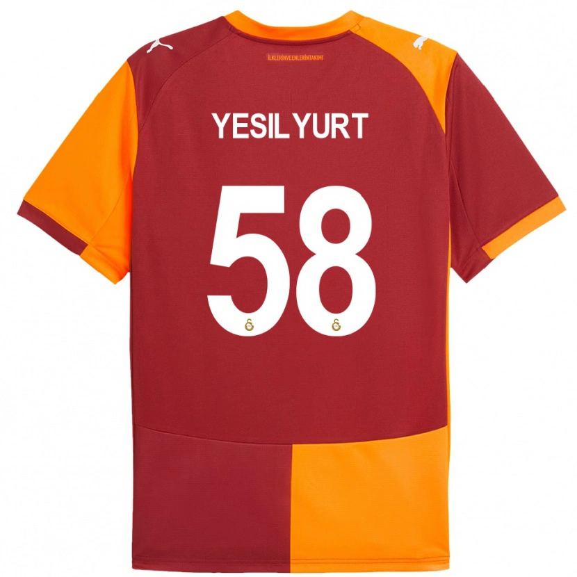 Danxen Hombre Camiseta Ali Yeşilyurt #58 Rojo Naranja 1ª Equipación 2025/26 La Camisa