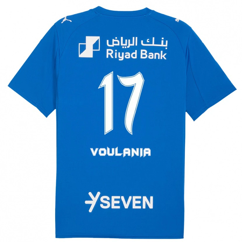Danxen Hombre Camiseta Claudia Voulania #17 Azul Blanco 1ª Equipación 2025/26 La Camisa