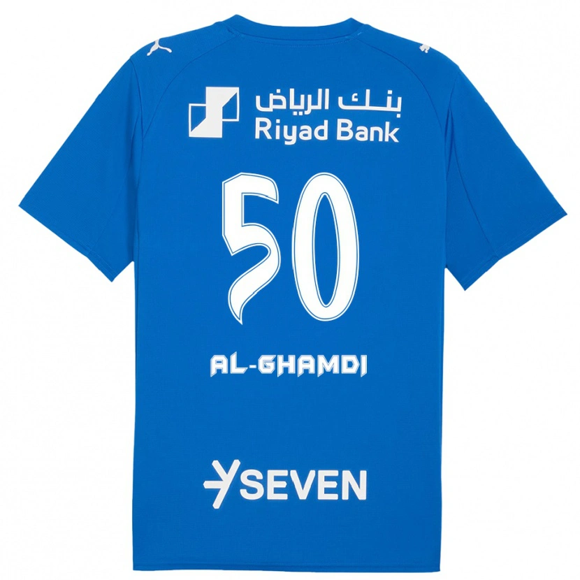 Danxen Hombre Camiseta Abdulelah Al-Ghamdi #50 Azul Blanco 1ª Equipación 2025/26 La Camisa