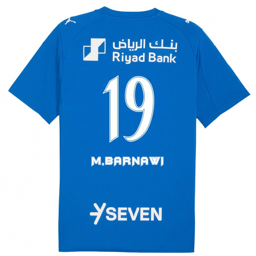 Danxen Hombre Camiseta Mukhtar Barnawi #19 Azul Blanco 1ª Equipación 2025/26 La Camisa