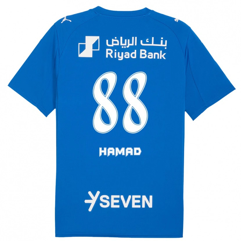 Danxen Hombre Camiseta Hamad Al-Yami #88 Azul Blanco 1ª Equipación 2025/26 La Camisa