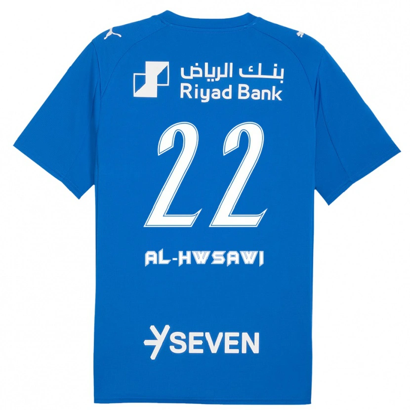 Danxen Hombre Camiseta Shrooq Al-Hwsawi #22 Azul Blanco 1ª Equipación 2025/26 La Camisa