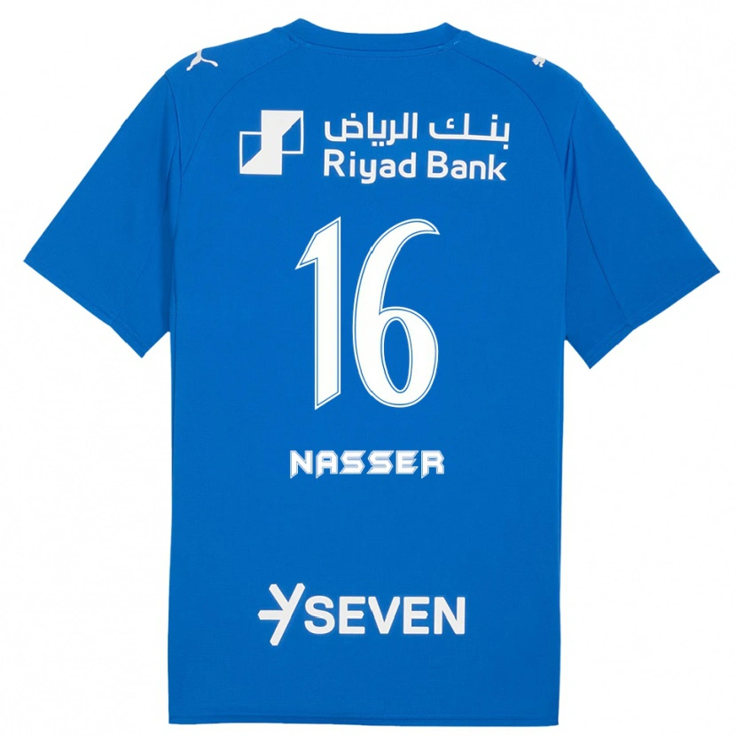 Danxen Hombre Camiseta Nasser Al-Dawsari #16 Azul Blanco 1ª Equipación 2025/26 La Camisa