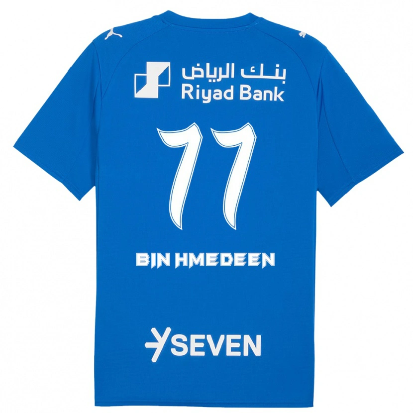 Danxen Hombre Camiseta Raghad Bin Hmedeen #77 Azul Blanco 1ª Equipación 2025/26 La Camisa