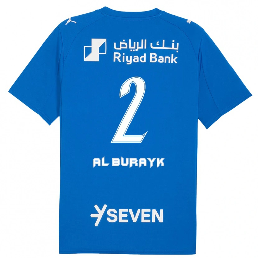 Danxen Hombre Camiseta Mohammed Al-Burayk #2 Azul Blanco 1ª Equipación 2025/26 La Camisa