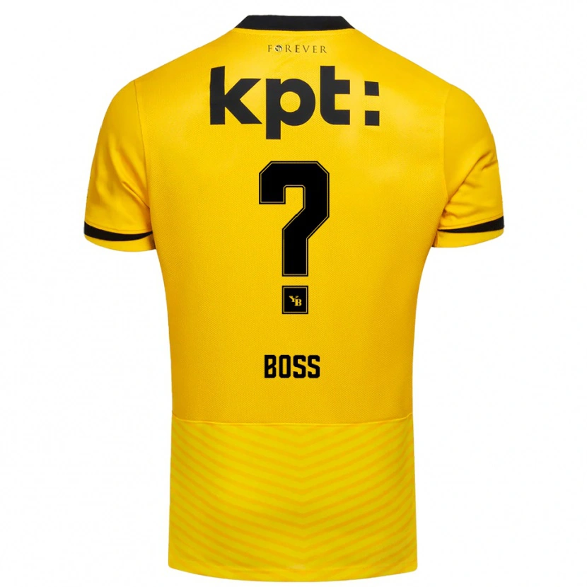 Danxen Hombre Camiseta Robin Boss #0 Amarillo Negro 1ª Equipación 2025/26 La Camisa