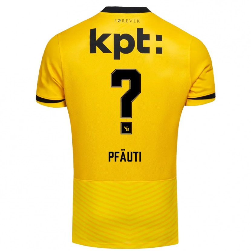 Danxen Hombre Camiseta Noe Pfäuti #0 Amarillo Negro 1ª Equipación 2025/26 La Camisa