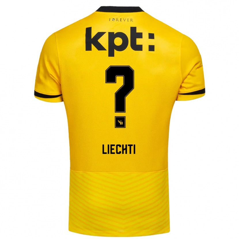 Danxen Hombre Camiseta Robin Liechti #0 Amarillo Negro 1ª Equipación 2025/26 La Camisa