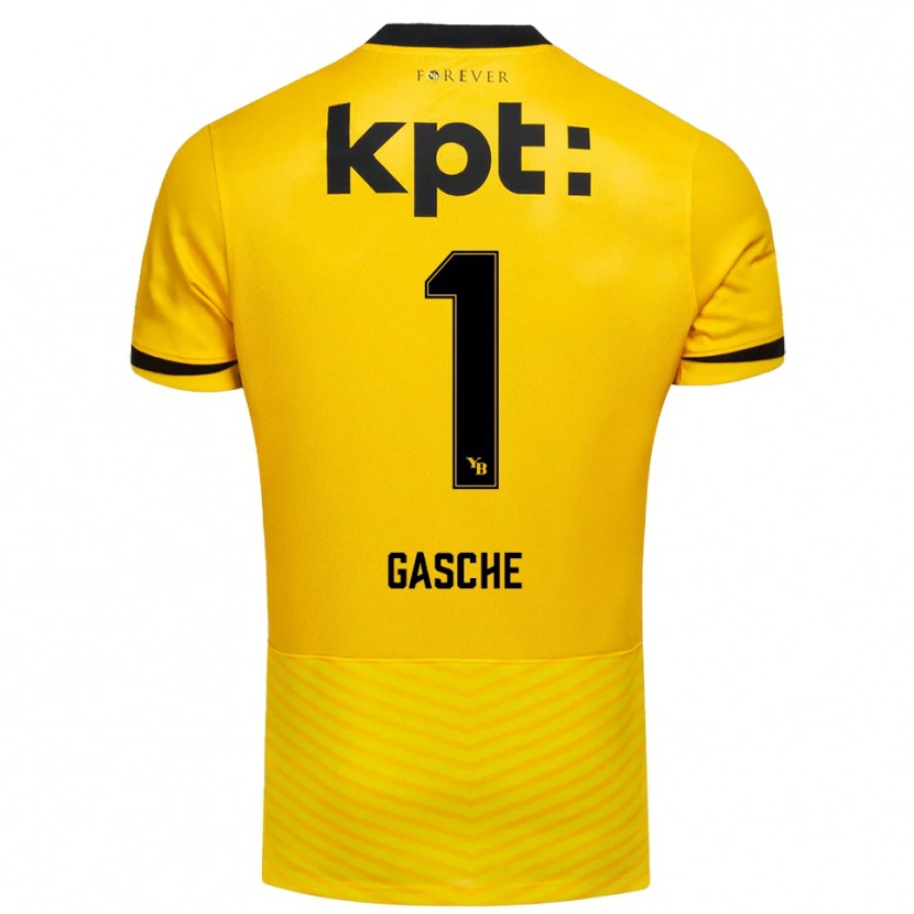 Danxen Hombre Camiseta Bastian Gasche #1 Amarillo Negro 1ª Equipación 2025/26 La Camisa