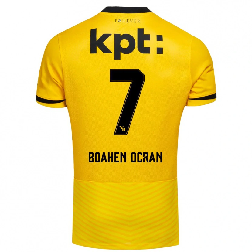 Danxen Hombre Camiseta Bright Boahen Ocran #7 Amarillo Negro 1ª Equipación 2025/26 La Camisa