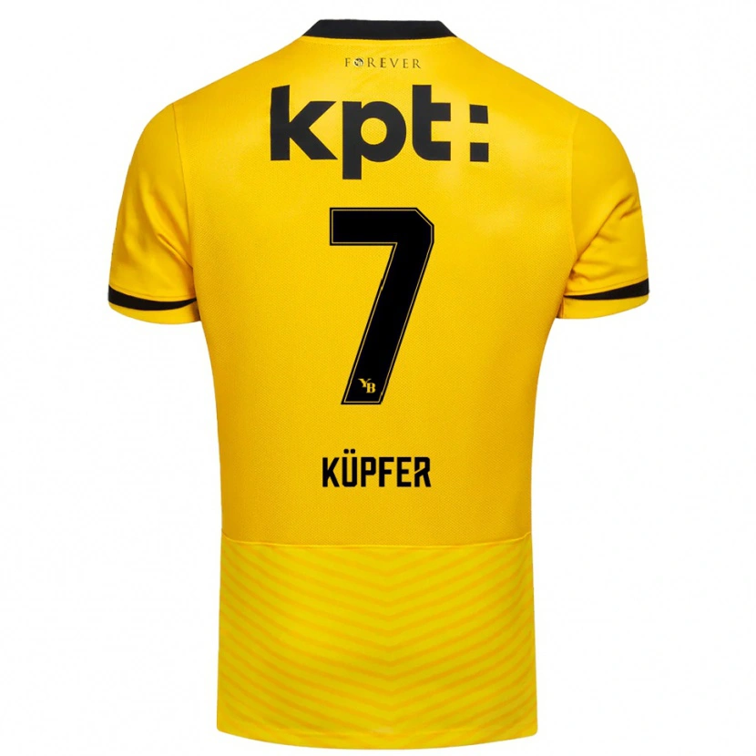 Danxen Hombre Camiseta Eliah Küpfer #7 Amarillo Negro 1ª Equipación 2025/26 La Camisa