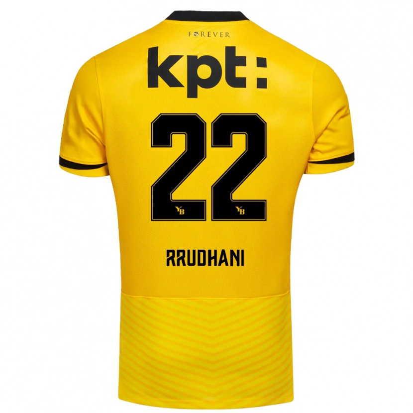 Danxen Hombre Camiseta Donat Rrudhani #22 Amarillo Negro 1ª Equipación 2025/26 La Camisa