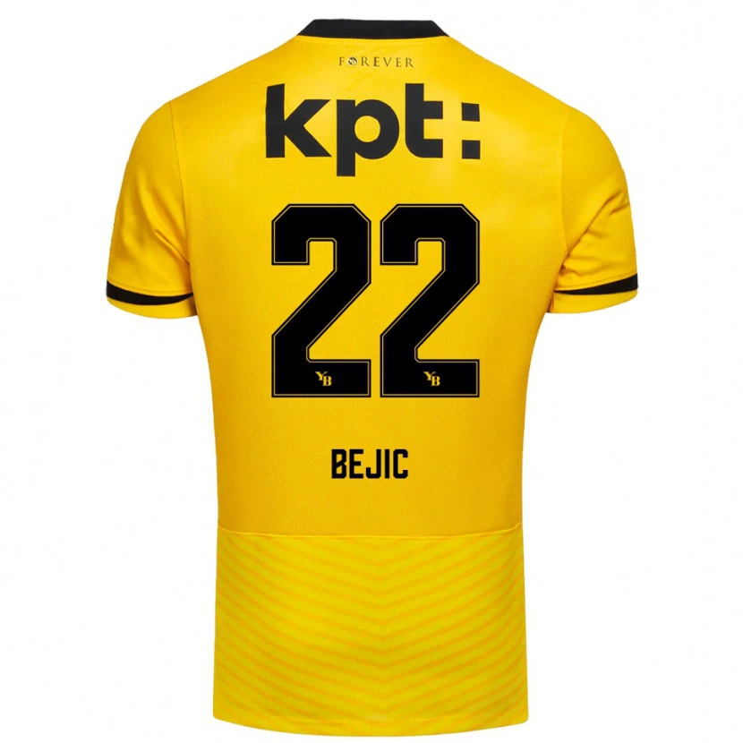 Danxen Hombre Camiseta Endrit Bejic #22 Amarillo Negro 1ª Equipación 2025/26 La Camisa