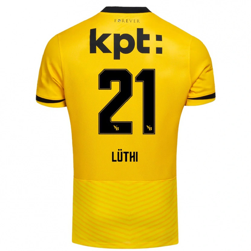 Danxen Hombre Camiseta Janis Lüthi #21 Amarillo Negro 1ª Equipación 2025/26 La Camisa