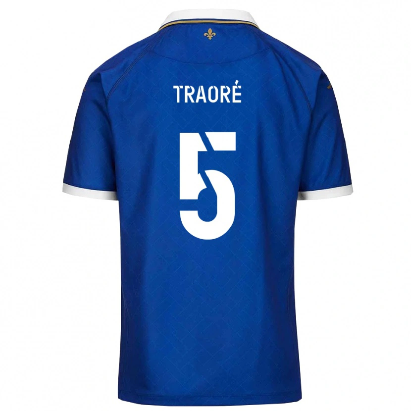 Danxen Hombre Camiseta Franck Traoré #5 Azul Dorado 1ª Equipación 2025/26 La Camisa