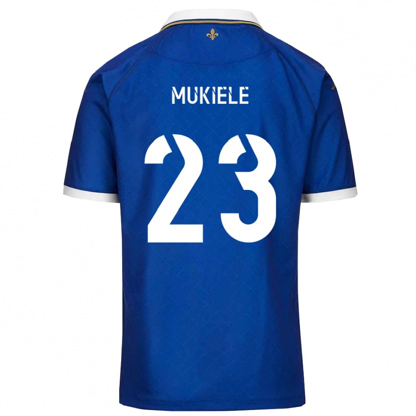 Danxen Hombre Camiseta Norvin Mukiele #23 Azul Dorado 1ª Equipación 2025/26 La Camisa