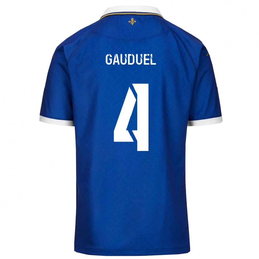 Danxen Hombre Camiseta Sacha Gauduel #4 Azul Dorado 1ª Equipación 2025/26 La Camisa