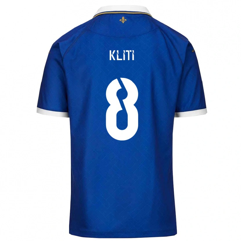 Danxen Hombre Camiseta Ayoub Kliti #8 Azul Dorado 1ª Equipación 2025/26 La Camisa
