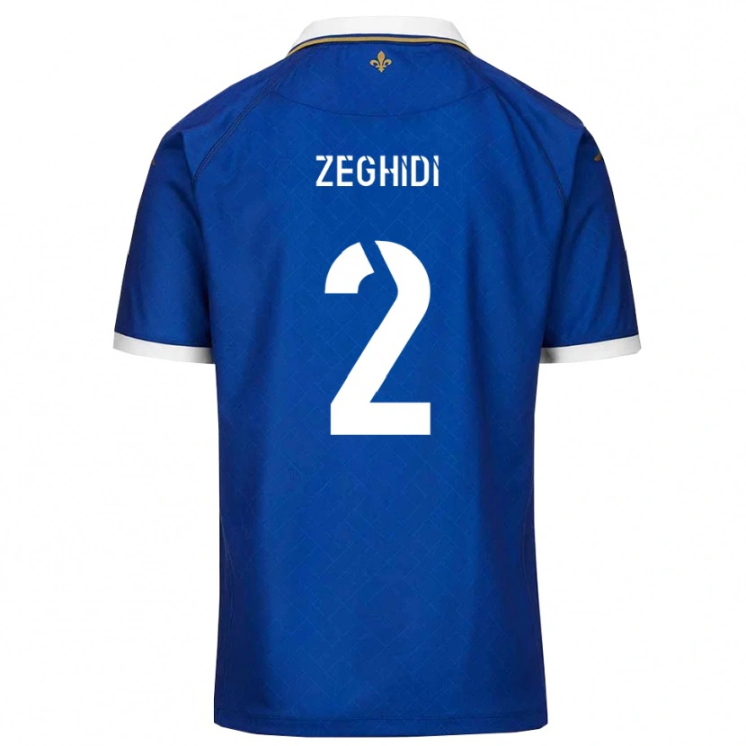 Danxen Hombre Camiseta Yanis Zeghidi #2 Azul Dorado 1ª Equipación 2025/26 La Camisa
