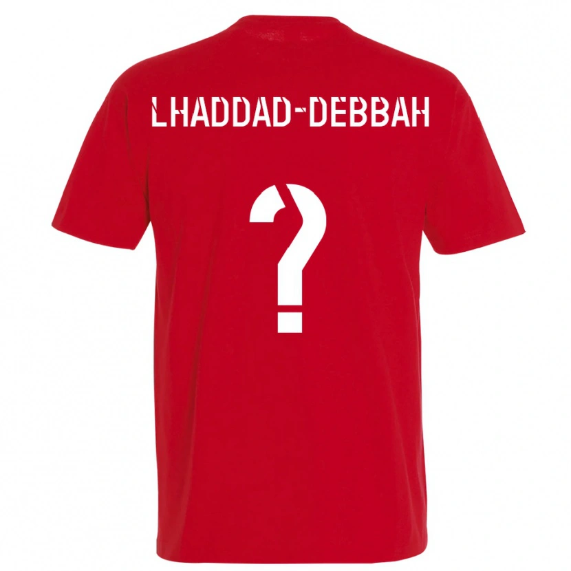 Danxen Hombre Camiseta Yanis Lhaddad-Debbah #0 Rojo Amarillo 1ª Equipación 2025/26 La Camisa