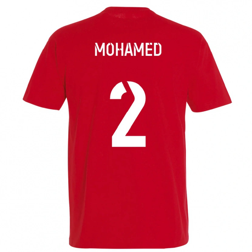 Danxen Hombre Camiseta Yanis Mohamed #2 Rojo Amarillo 1ª Equipación 2025/26 La Camisa