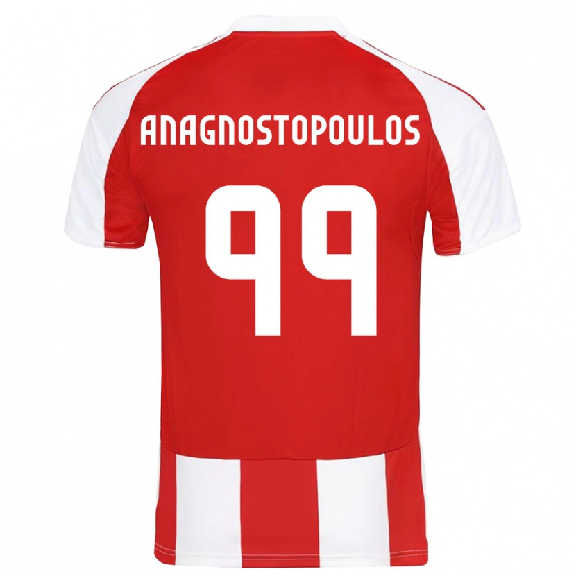 Danxen Hombre Camiseta Alexandros Anagnostopoulos #99 Rojo Blanco 1ª Equipación 2025/26 La Camisa