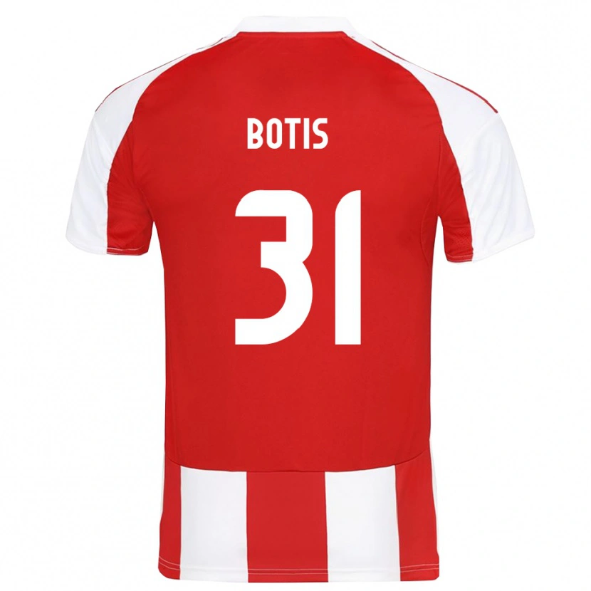 Danxen Hombre Camiseta Nikolaos Botis #31 Rojo Blanco 1ª Equipación 2025/26 La Camisa