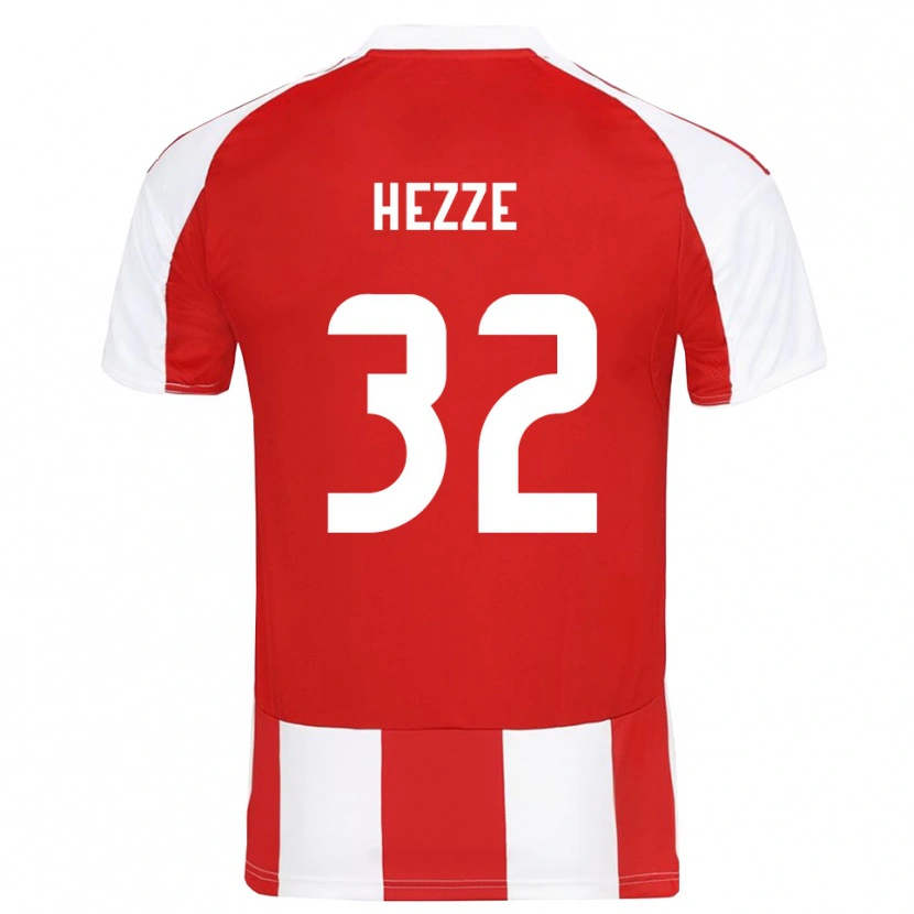Danxen Hombre Camiseta Santiago Hezze #32 Rojo Blanco 1ª Equipación 2025/26 La Camisa