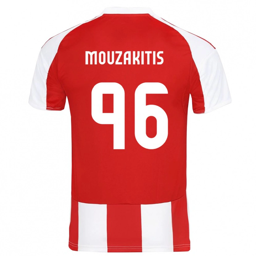 Danxen Hombre Camiseta Christos Mouzakitis #96 Rojo Blanco 1ª Equipación 2025/26 La Camisa