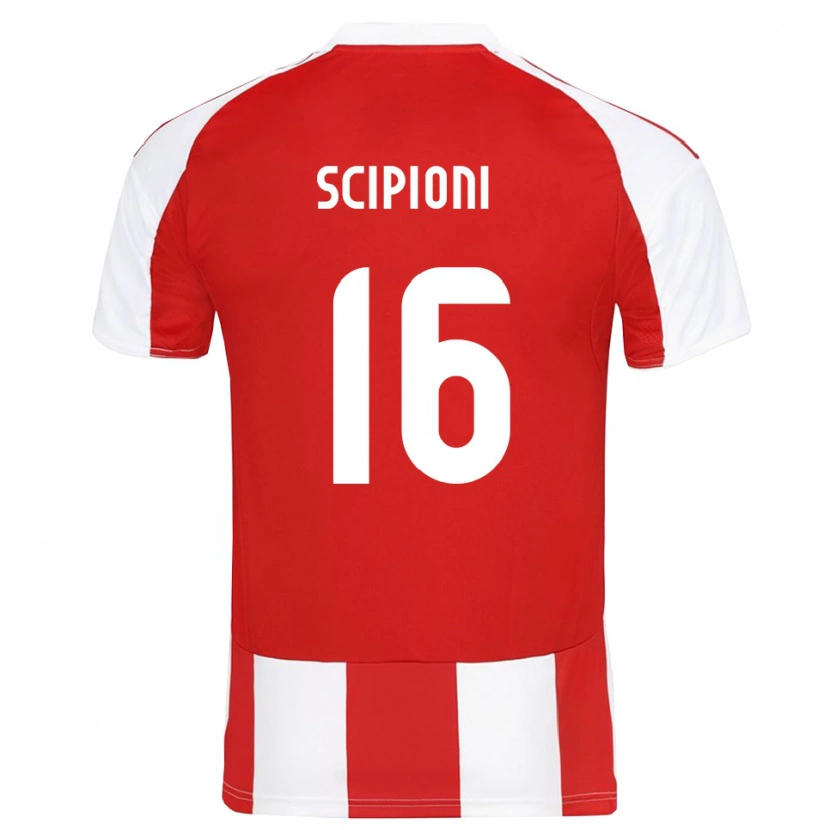 Danxen Hombre Camiseta Lorenzo Scipioni #16 Rojo Blanco 1ª Equipación 2025/26 La Camisa