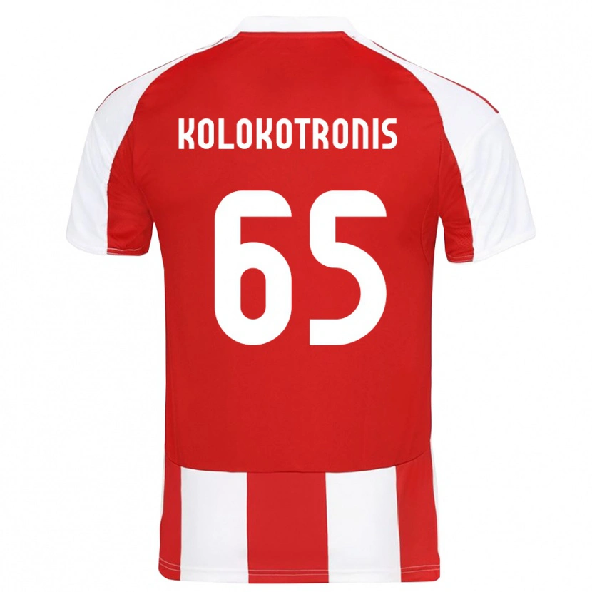 Danxen Hombre Camiseta Petros Kolokotronis #65 Rojo Blanco 1ª Equipación 2025/26 La Camisa