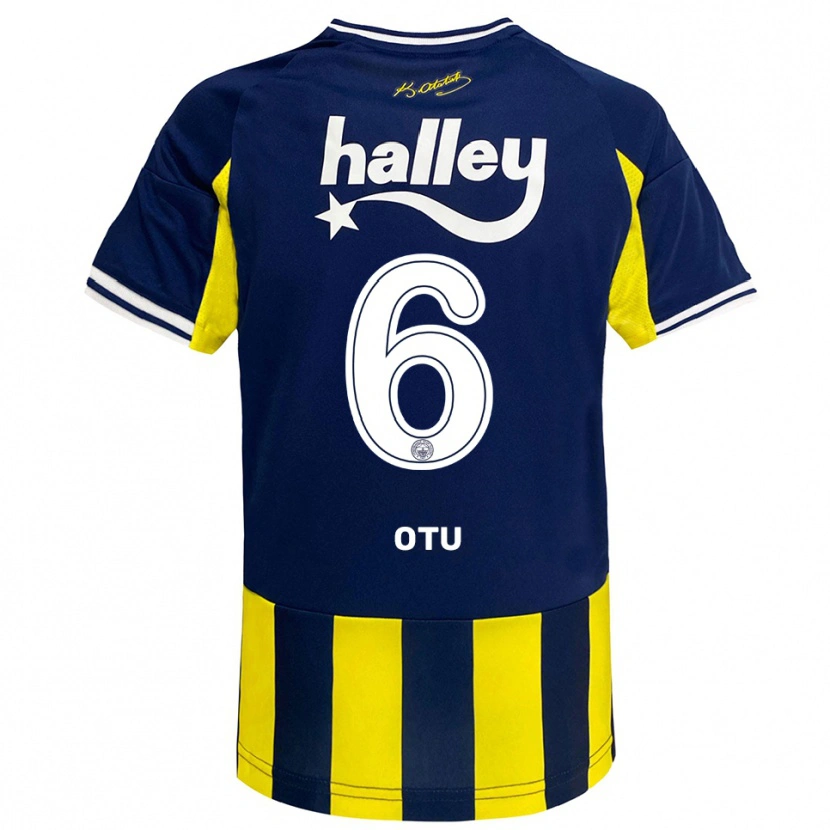 Danxen Hombre Camiseta Regina Otu #6 Amarillo Marino Blanco 1ª Equipación 2025/26 La Camisa