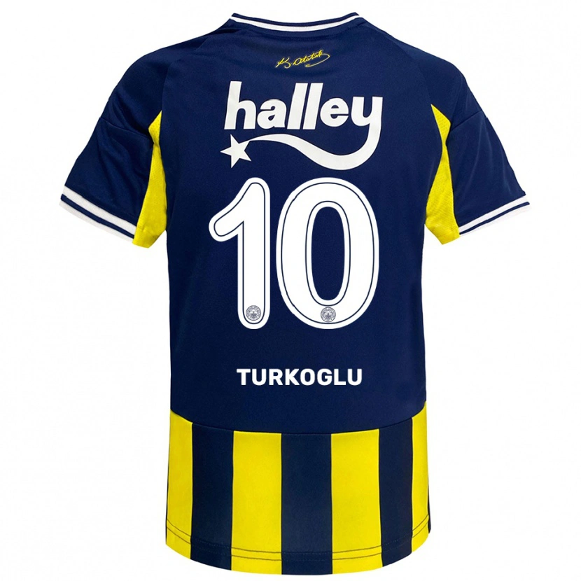 Danxen Hombre Camiseta Ece Türkoğlu #10 Amarillo Marino Blanco 1ª Equipación 2025/26 La Camisa