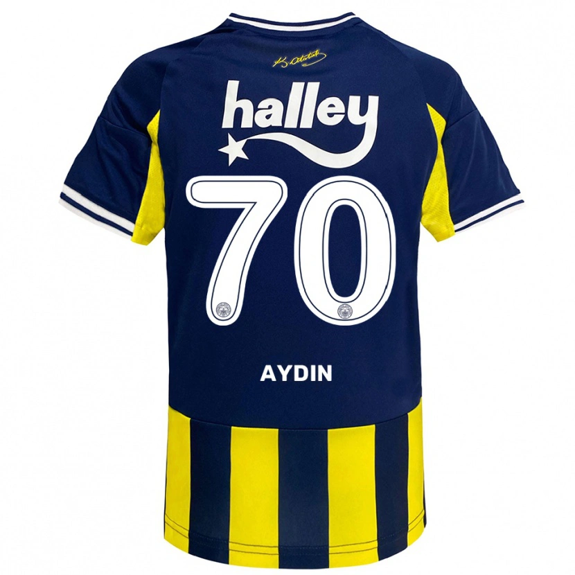 Danxen Hombre Camiseta Oğuz Aydın #70 Amarillo Marino Blanco 1ª Equipación 2025/26 La Camisa
