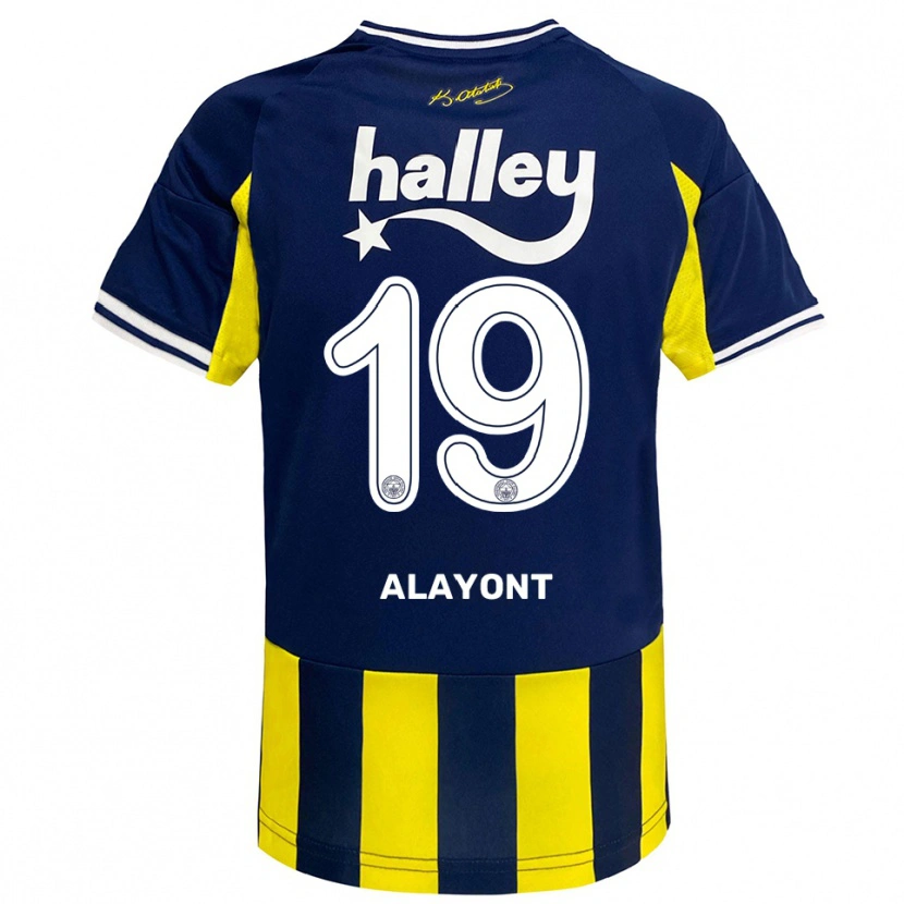 Danxen Hombre Camiseta Mesude Alayont #19 Amarillo Marino Blanco 1ª Equipación 2025/26 La Camisa
