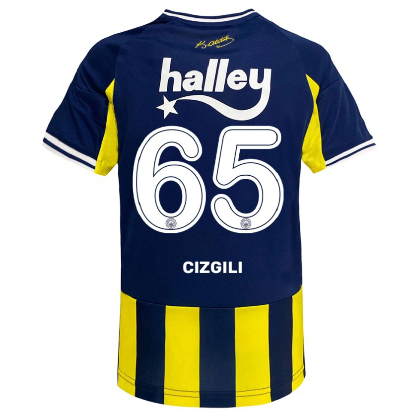 Danxen Hombre Camiseta Muharrem Cizgili #65 Amarillo Marino Blanco 1ª Equipación 2025/26 La Camisa