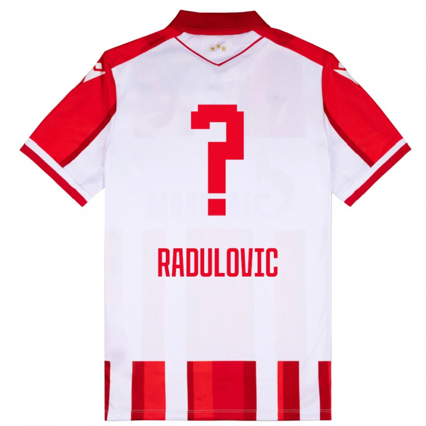 Danxen Hombre Camiseta Marko Radulovic #0 Rojo Blanco 1ª Equipación 2025/26 La Camisa