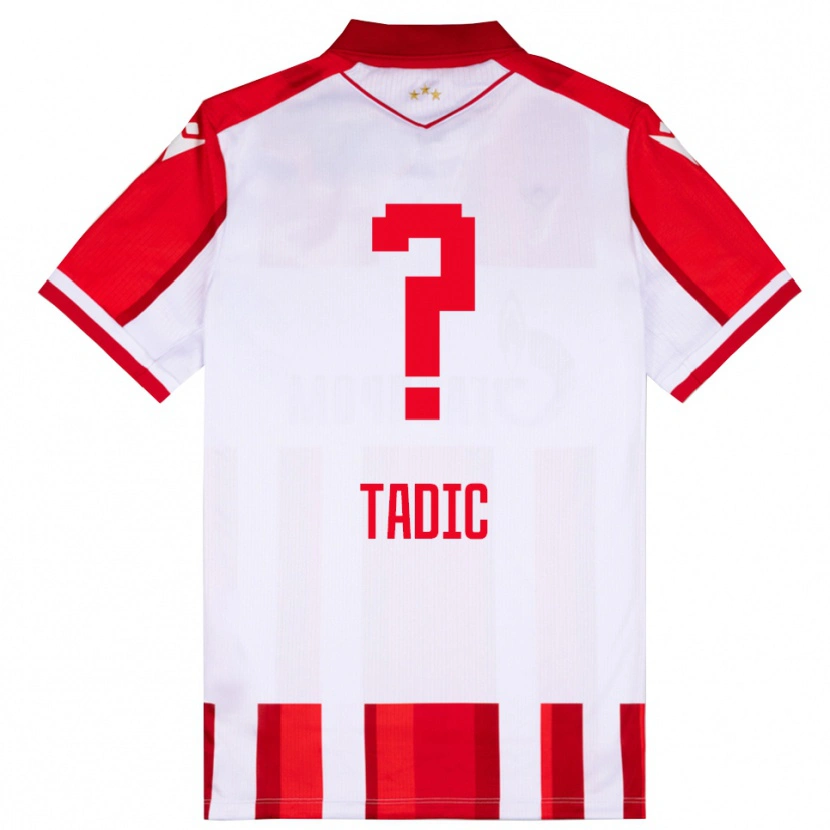 Danxen Hombre Camiseta Luka Tadic #0 Rojo Blanco 1ª Equipación 2025/26 La Camisa