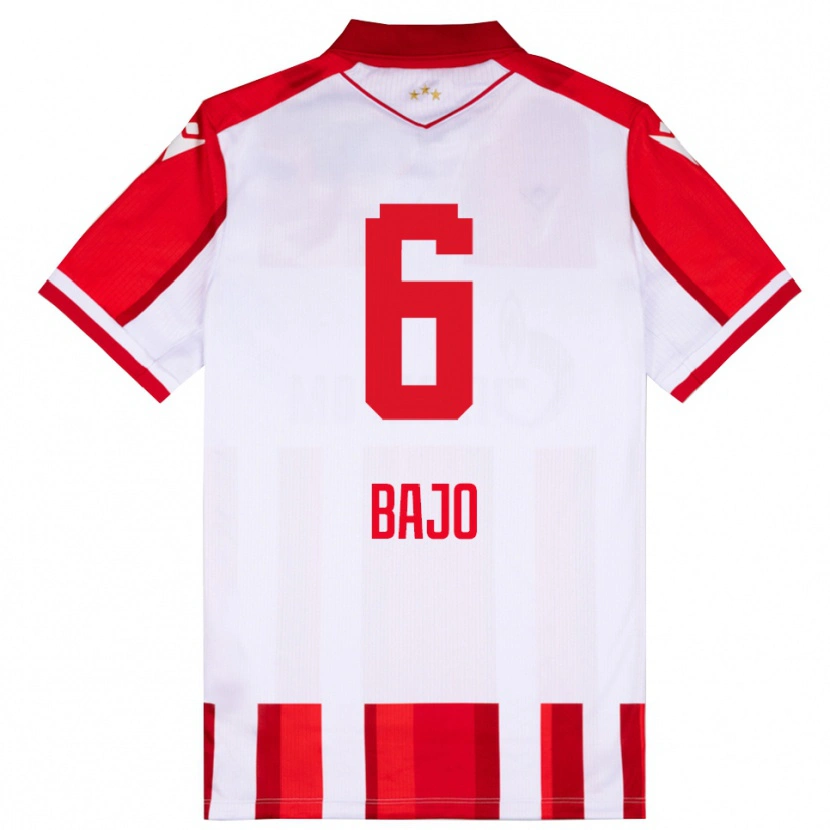 Danxen Hombre Camiseta Mahmudu Bajo #6 Rojo Blanco 1ª Equipación 2025/26 La Camisa