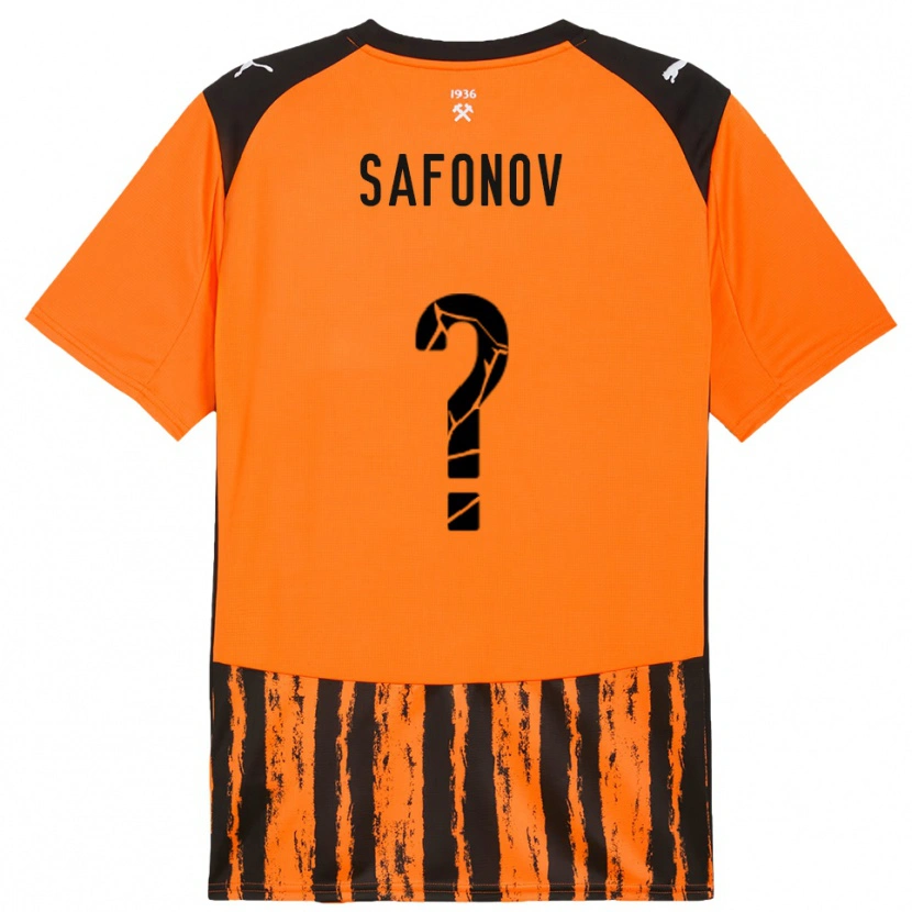 Danxen Hombre Camiseta Arseniy Safonov #0 Naranja Negro 1ª Equipación 2025/26 La Camisa