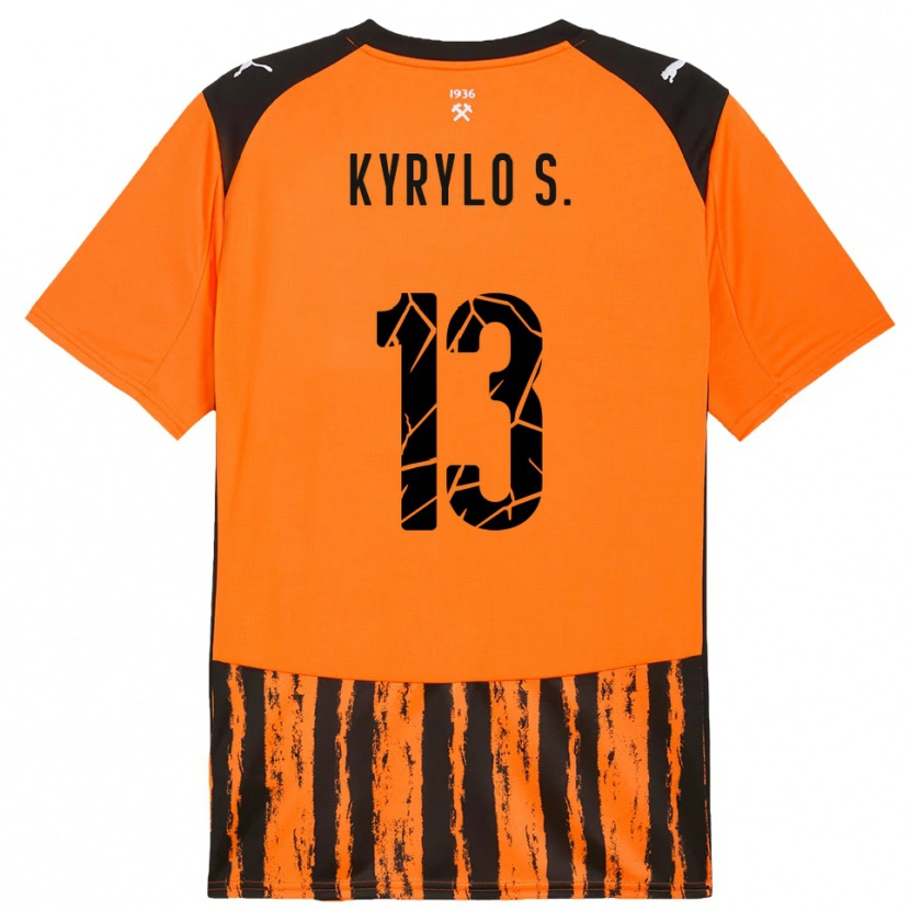 Danxen Hombre Camiseta Kyrylo Savchenko #13 Naranja Negro 1ª Equipación 2025/26 La Camisa