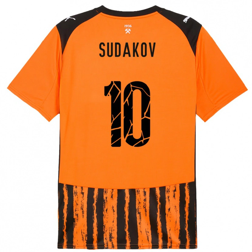 Danxen Hombre Camiseta Georgiy Sudakov #10 Naranja Negro 1ª Equipación 2025/26 La Camisa