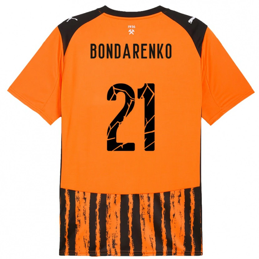 Danxen Hombre Camiseta Artem Bondarenko #21 Naranja Negro 1ª Equipación 2025/26 La Camisa