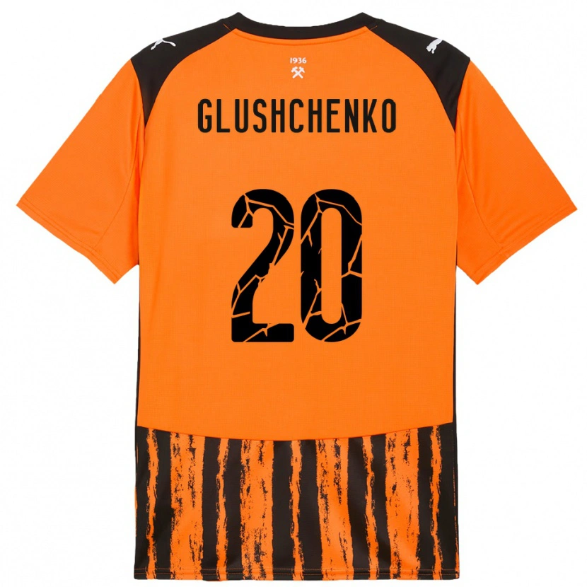 Danxen Hombre Camiseta Anton Glushchenko #20 Naranja Negro 1ª Equipación 2025/26 La Camisa